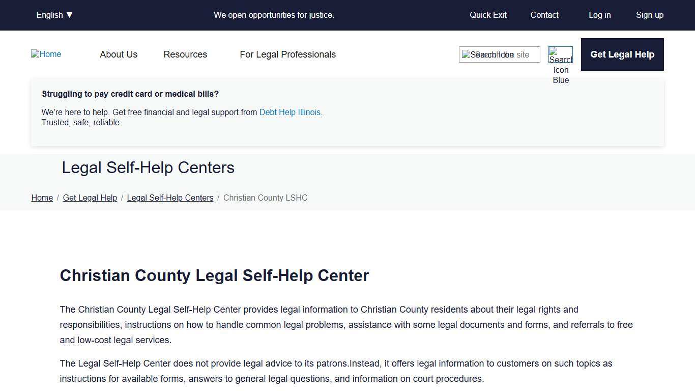 Christian County Legal Self-Help Center Illinois Legal Aid Online
